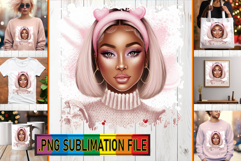 Cheerful TOTE BAG Magic Ideas, Afro Girl Product Image 1