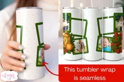 Christmas Photo tumbler wrap sublimation, Gingerbread man Product Image 3
