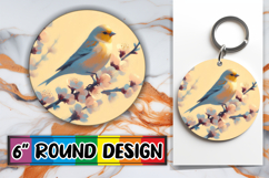 Enchanted Circle Keychain Magic PNG, Birds Product Image 1