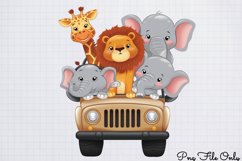 Watercolor Safari Adventure Clipart PNG Product Image 1