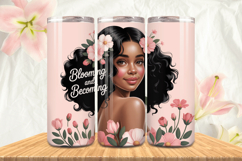 Black Girl Magic Black Woman Positive mind 20oz Tumbler wrap Product Image 1