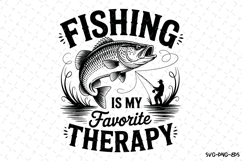 Fishing is my favorite therapy svg | Fishing Svg | Svg Product Image 1