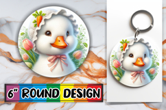 Timeless Round Coasters Design PNG, Goose Product Image 1