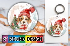 Festive Holiday Animals Sublimation Design Keychain Product Image 1