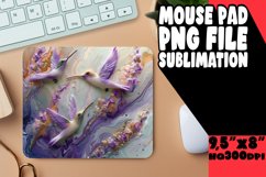 Stylish Marble and Flower 3D Mouse Pad Design Product Image 1