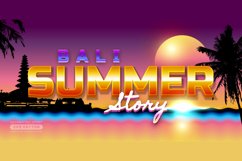 Bali Summer Story Retro Editable Text Effect Style Product Image 1