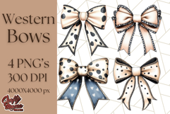 Western Style Bow PNG, Cute Cowboy, Cowgirl Coquette Png Product Image 1
