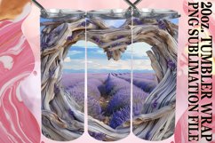 Woodland Bloom Tumbler Sublimation - 3D Heart Frame Product Image 1