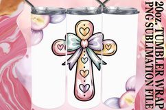 Vibrant Skies 20oz tumbler wrap, Cross and Bow Product Image 1