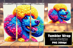 VIVID 20oz Tumbler PNG Template , Dog Product Image 1