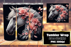 20oz Tumbler Template for Creative Minds , Horse Product Image 1