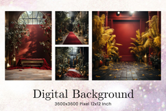 Flower Backdrops Overlays Wedding Studio Room Background_122 Product Image 1