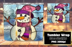 Winter Holiday Snowman Tumbler Wrap Design Product Image 1