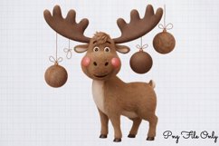 Woodland Christmas Watercolor Clipart PNG Product Image 1