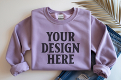 Daisy Gildan 18000 Folded Flat Lay Mockups Product Image 1