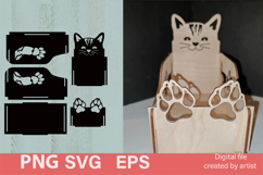 Digital file, organizer for cat food bags, carved organizer Product Image 2