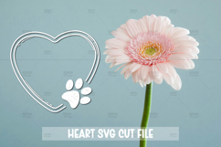 8 Paws Hearts SVG Cut File, Heart Vinyl Decal SVG Product Image 9