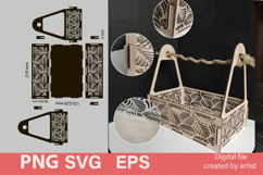 Flower box SVG, decorative box SVG, carved organizer SVG, Product Image 1