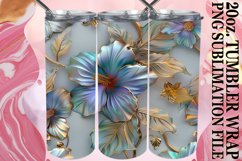Sparkling Flower Pattern Tumbler Wrap - Summer Vibes Product Image 1