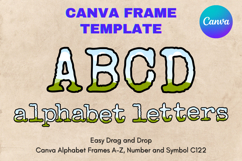 Canva Letters Frame Alphabet Template Font Add Photo C122 Product Image 1