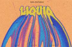 Liquid Wave Text Effect Graphic Design Template Product Image 1