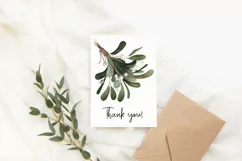 Watercolor mistletoe clipart. Sublimation designs. PNG Product Image 6