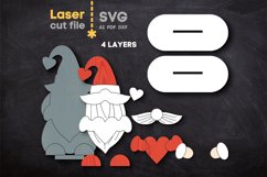 Gnomes with Hearts Bundle SVG laser cut files for Glowforge Product Image 5