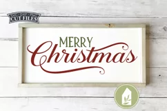 Merry Christmas SVG Files, Vintage Farmhouse SVG Product Image 1