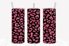 Rose Glitter Leopard Print 20oz Skinny Tumbler Product Image 1