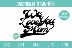 We love you Mom SVG | Mother's Day Cake Topper SVG Product Image 3
