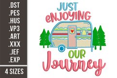 Just Enjoying Our Journey|Camping Embroidery design Product Image 1