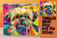 Radiant Dog Tumbler Wrap 20oz Sublimation Art Product Image 1