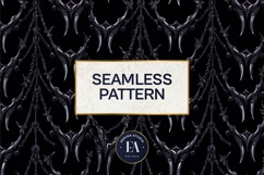 Vampire Fangs Pattern, Dark Gothic Teeth Digital Paper Product Image 3