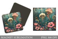 Jellyfish Magnet Design. Sea Magnet Sublimation Product Image 1