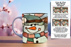 3D Snowman Christmas Mug Wrap Pattern Product Image 1