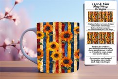 Spring Floral Stripe Mug Wrap - Sublimation Elegance Product Image 1