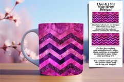Vibrant Stripe Mug 11oz/15oz Wrap with Glitter Product Image 1