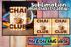 Luminous vibes sublimation mug wrap, Retro Food Product Image 1