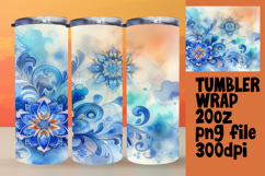 CUSTOMIZED 20oz Tumbler Wrap Design , Watercolor Patter Product Image 1