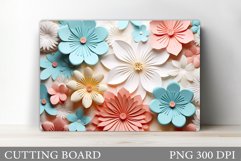 3D Flowers Cutting Board. Flowers Kitchen Cutting Board Product Image 1