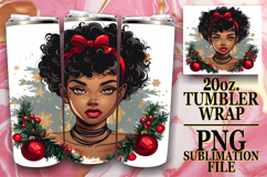 RADIANT ADVENTURE 20oz TUMBLER WRAP, Xmas Girl Product Image 1
