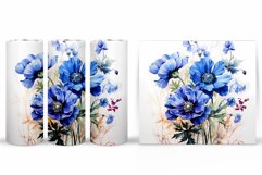Flowers Tumbler Wrap Design. Sublimation Tumbler Flowers Product Image 2