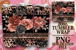 Shimmering Leopard &amp; Blossom Brilliance Tumbler Patterns - Product Image 1