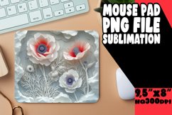 3D Flower Hole for Mouse Pad Sublimation Design PNG Product Image 1