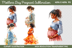 Mothers Day Pregnant Sublimation Bundle PNG Product Image 18