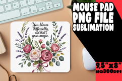 Cheerful Mouse Mat Sublimation Style, Girl Quote Product Image 1