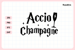 Wizard Bachelorette Party Saying SVG | Accio Champagne Product Image 3