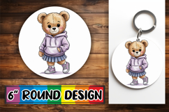 Playful Ornaments Circle Sublimation, Teddy Bear Product Image 1