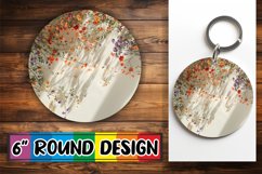 Stylish Floral Sublimation Circles Product Image 1