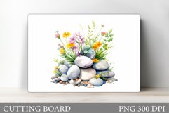 Flowers Cutting Board. Kitchen Cutting Board Template Product Image 1